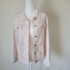 NWT Buffalo David Bitton Pink Knit Denim Jacket - Small